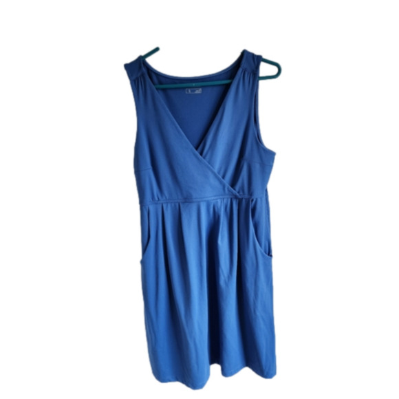 Eddie Bauer Aster Crossover Dress Size M Blue - Picture 1 of 7